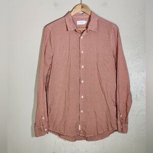 Onia Orange Checkered Shirt